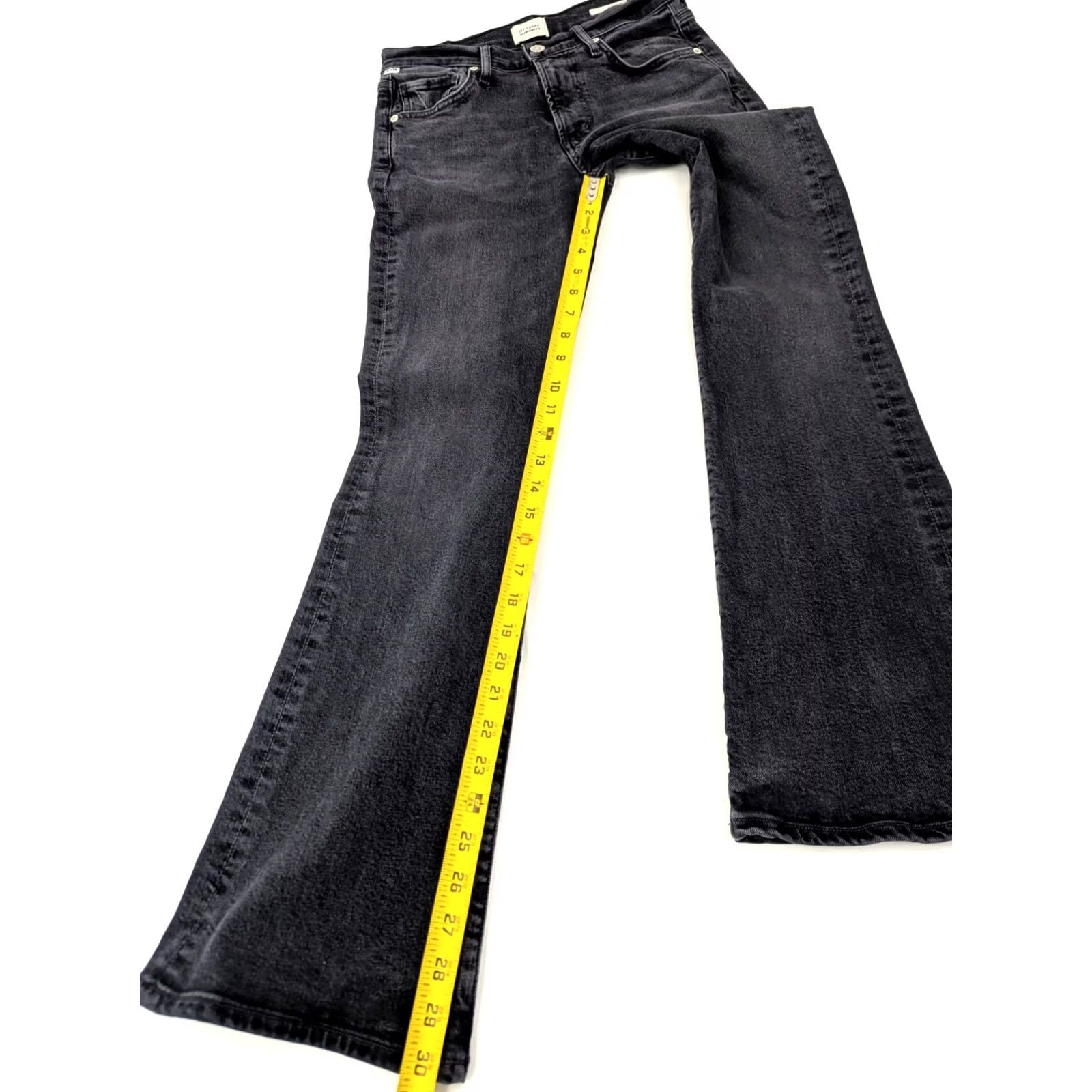 Citizens Of Humanity Citizens of Humanity Emmanuelle Slim Bootcut Jeans Women 27x30 Denim Stretch Black 5-Pocket Zipper Button Mid Rise Vintage: No Size 27" / US 4 / IT 40 - 3 Thumbnail