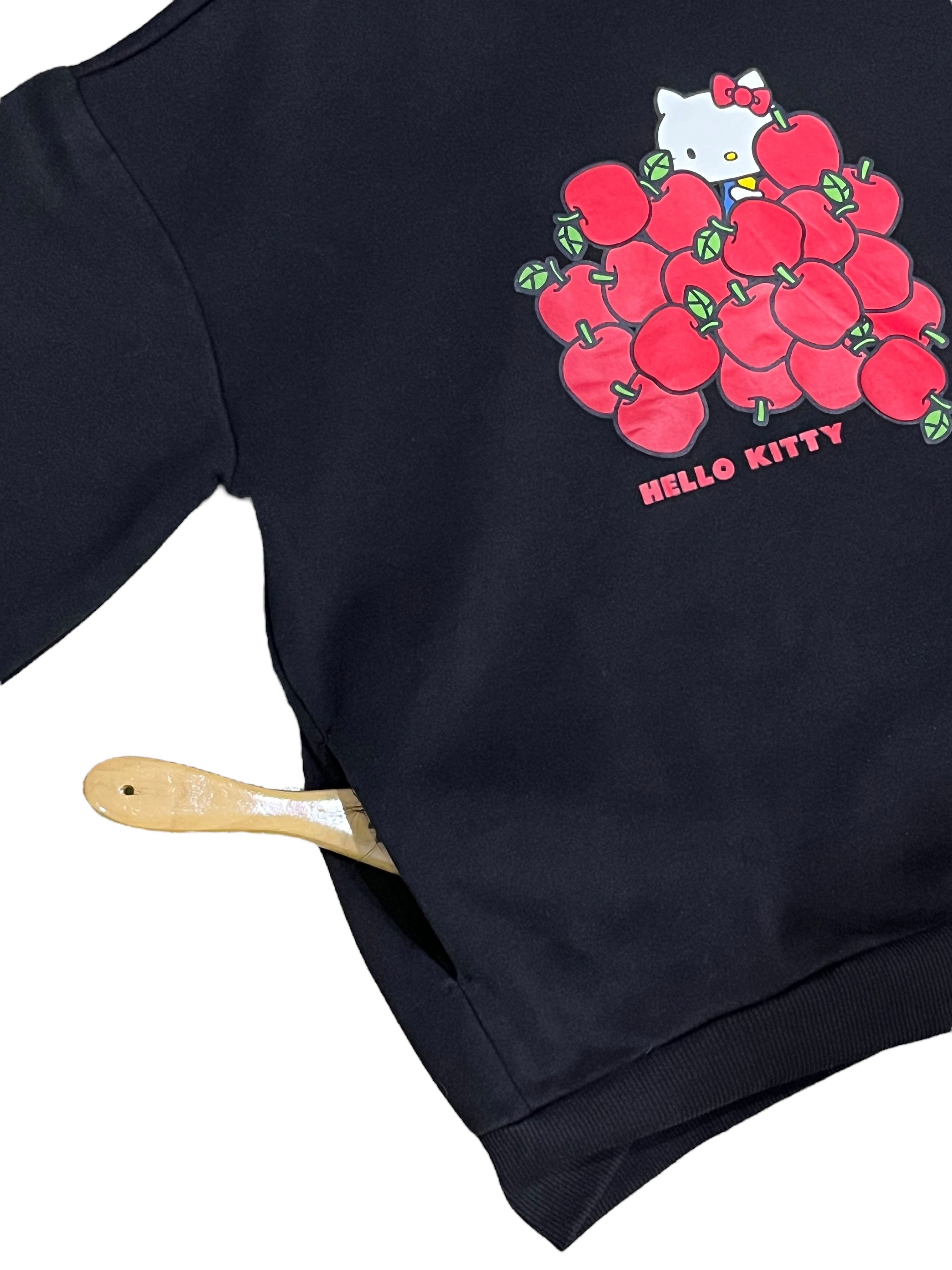 Anime ❤️ HELLO KITTY X APPLES Baggy Fit Black Sweater Hoodie Size M / US 6-8 / IT 42-44 - 7 Thumbnail