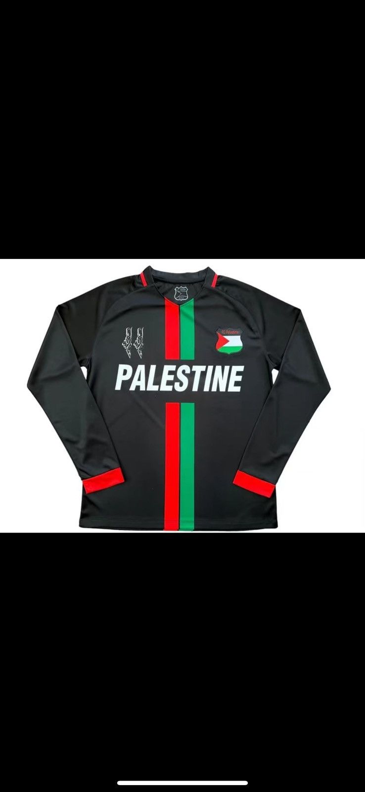Other × Vintage Fc palestina black jersey (@palestinesoccer) Size US XS / EU 42 / 0 - 2 Thumbnail