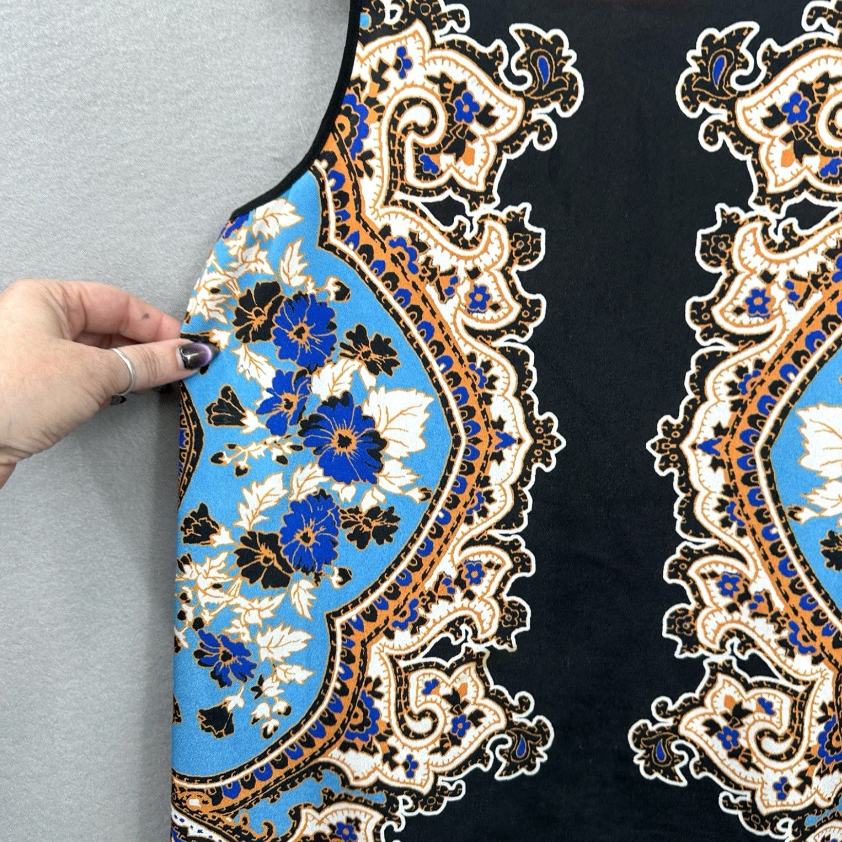Clover Canyon Clover Canyon Tank Top Womens XS Black Paisley Crew Neck Casual Sleeveless Basic Shirt Size XS / US 0-2 / IT 36-38 - 6 Thumbnail