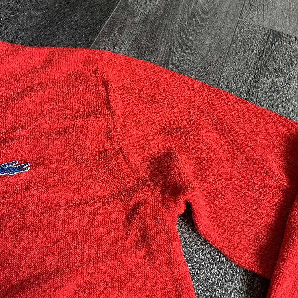 Lacoste Vintage 1960s Lacoste Haymaker Acrylic Cardigan Sweater Red Size US S / EU 44-46 / 1 - 7 Thumbnail