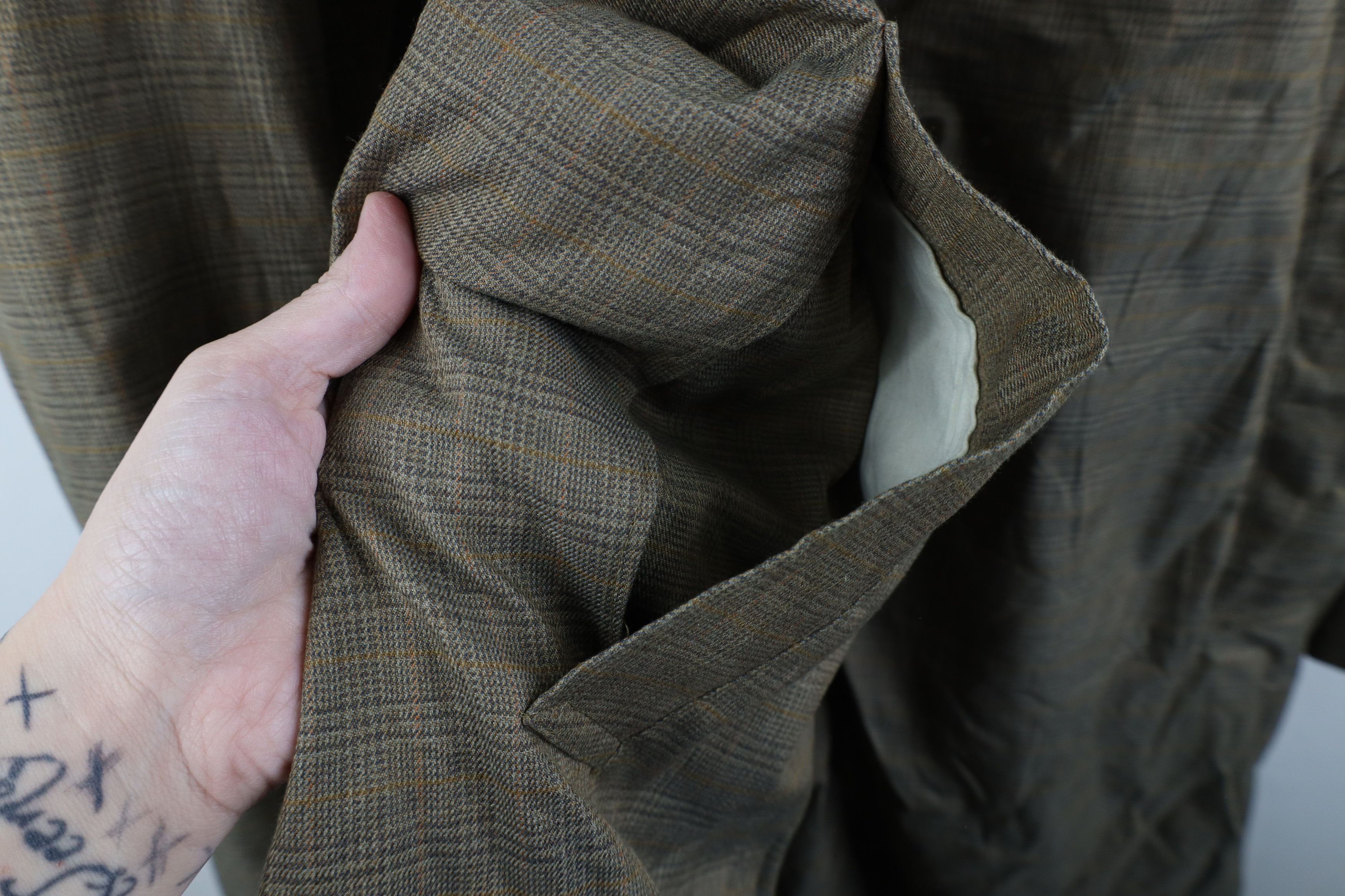 Vintage Vintage 60s 70s Streetwear Trench Coat Rain Jacket Plaid Size US XL / EU 56 / 4 - 6 Thumbnail