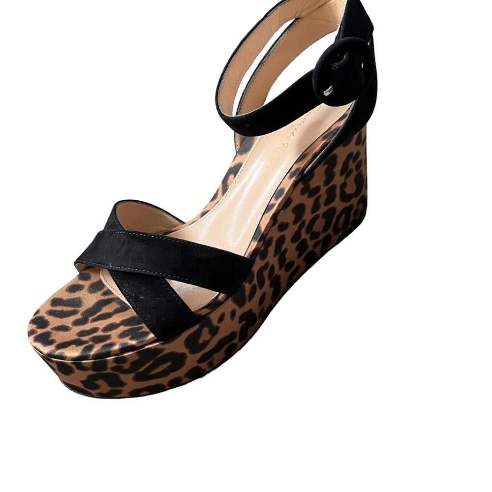Gianvito Rossi Gianvito Rossi Leopard Print Wedge Sandals Size IT 37/US 7 Size US 7 / IT 37 - 5 Thumbnail