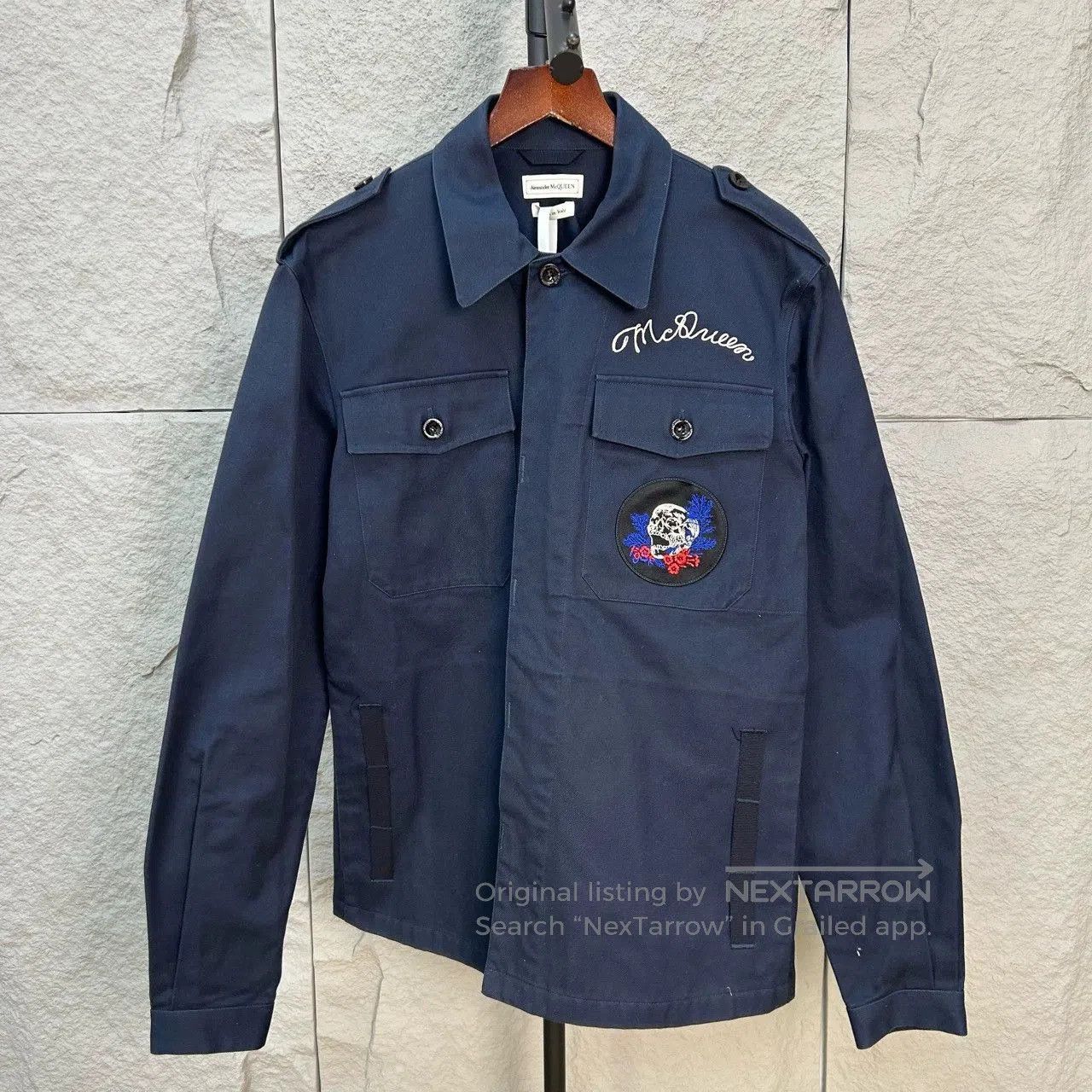 Alexander McQueen alexander mcqueen deep blue skull embroidered jacket. Size US L / EU 52-54 / 3 - 1 Thumbnail