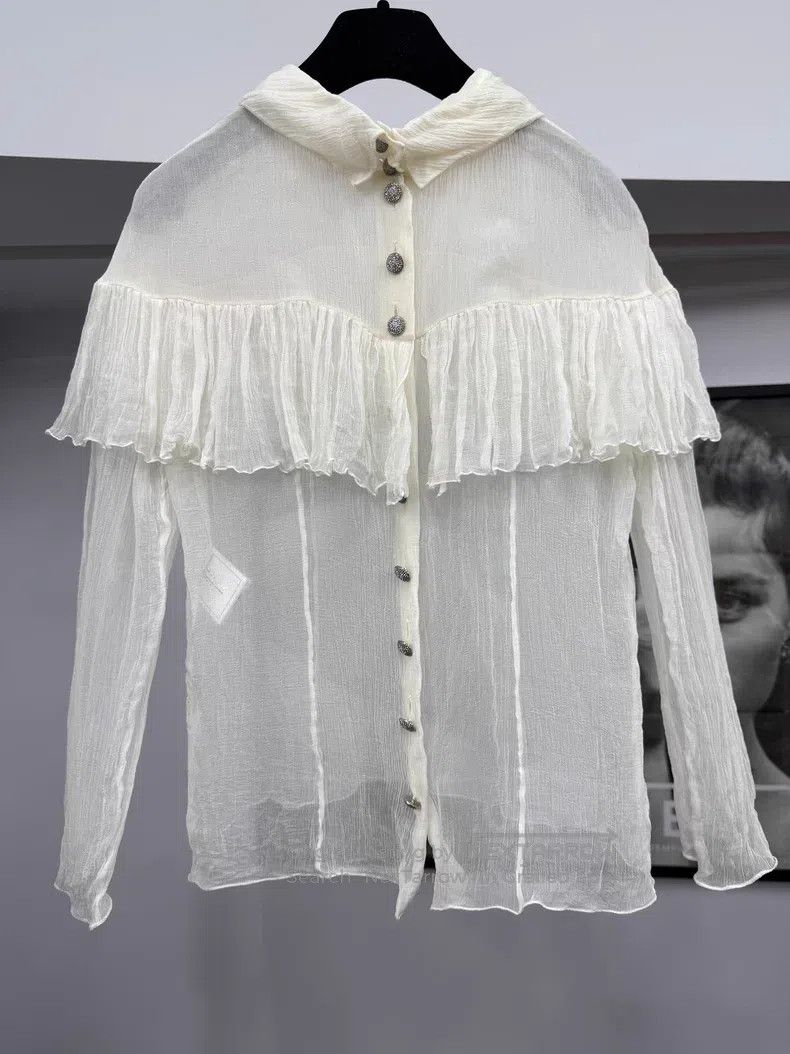 Chanel Chanel High-end handicraft workshop series white ruffle la Size XS / US 0-2 / IT 36-38 - 3 Thumbnail