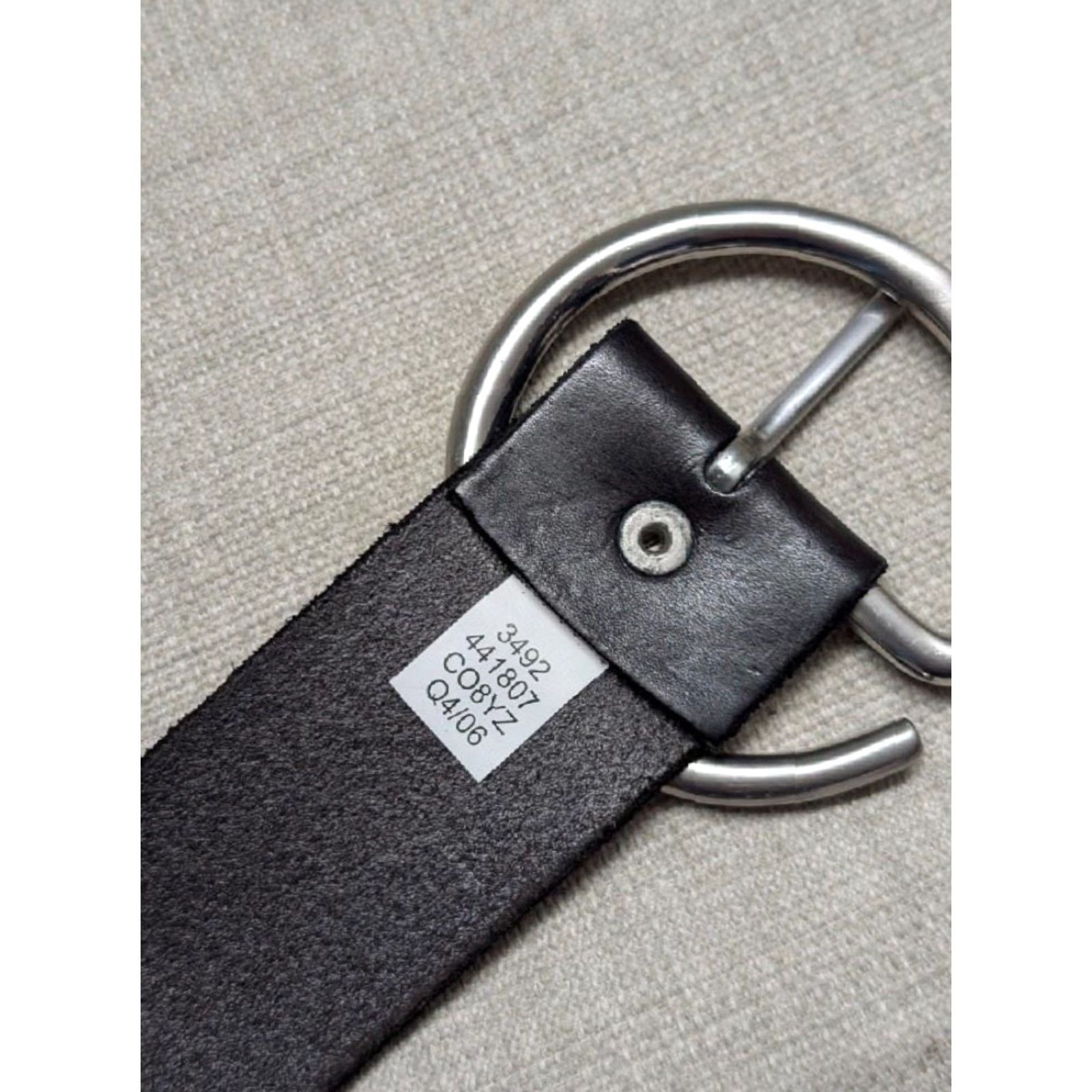 Gap VINTAGE GAP belt COWHIDE BUCKLE 32 Black Unisex Adults Leather Full Grain 1-3/4" Dress Buckle Belt 32/33 90s COWHIDE GAP belt Size 32 - 5 Thumbnail