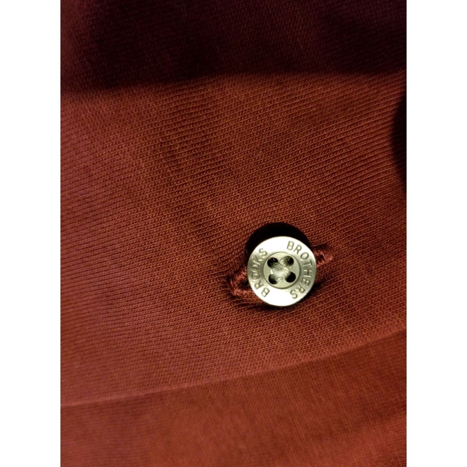 Brooks Brothers Brooks Brothers Fleece Button-Up Shirt Men's Small Burgundy Cotton Red Long Sleeve Size 36R - 6 Thumbnail