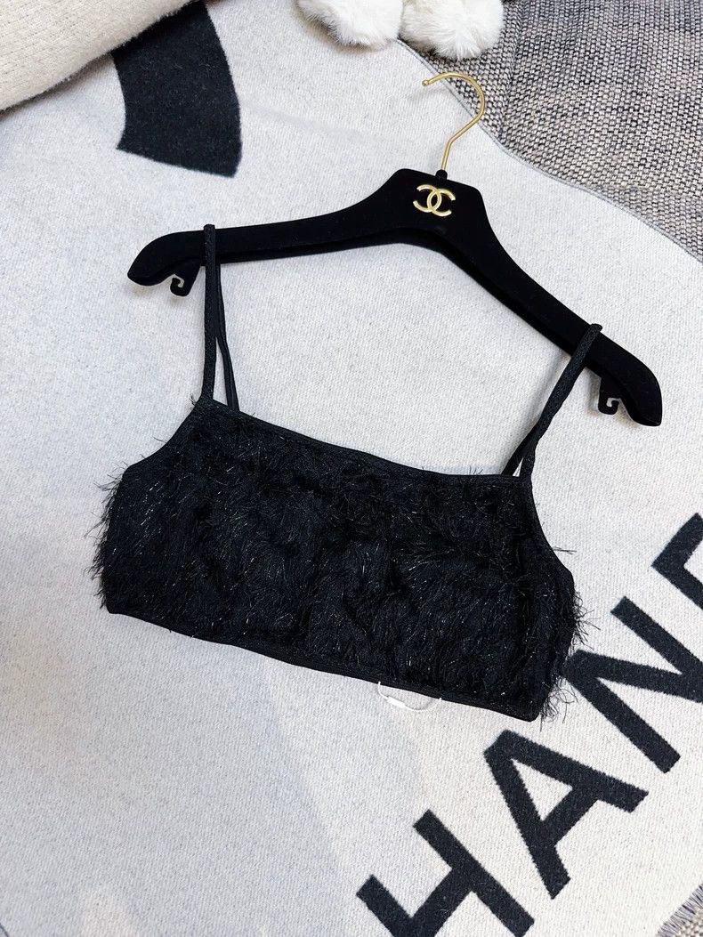 Chanel Chanel 21s black feather tassel suspender vest Size XS / US 0-2 / IT 36-38 - 1 Thumbnail