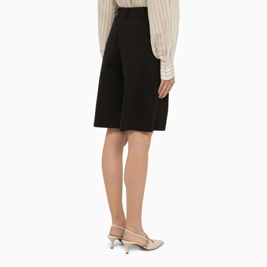 Brunello Cucinelli o1d2blof0824 Cotton-Blend Bermuda Short in Black Size 28" / US 6 / IT 42 - 4 Thumbnail