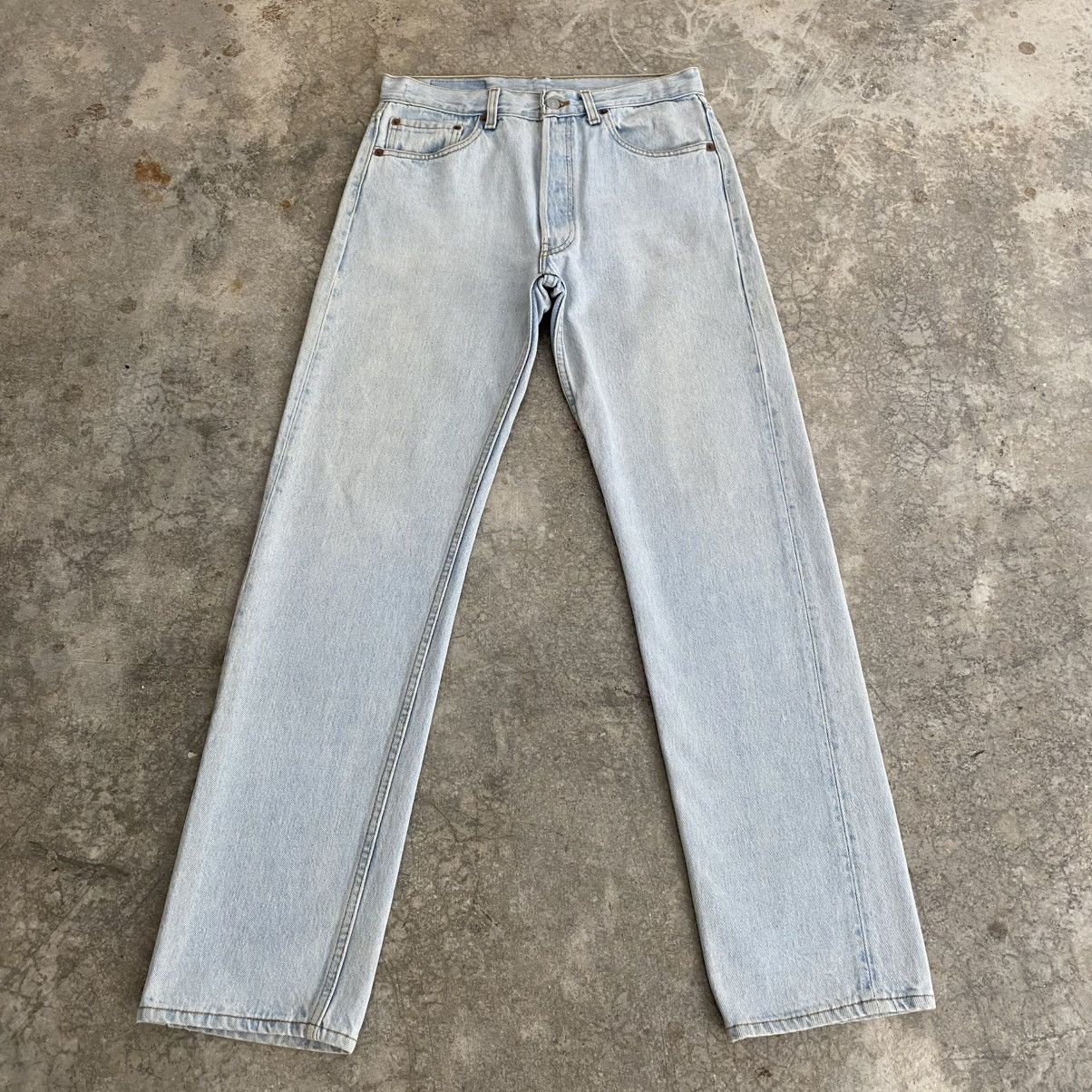 Levi's Size 31x32 Vintage 1995 Levis 501 Light Blue Denim Jeans Size US 31 - 2 Thumbnail