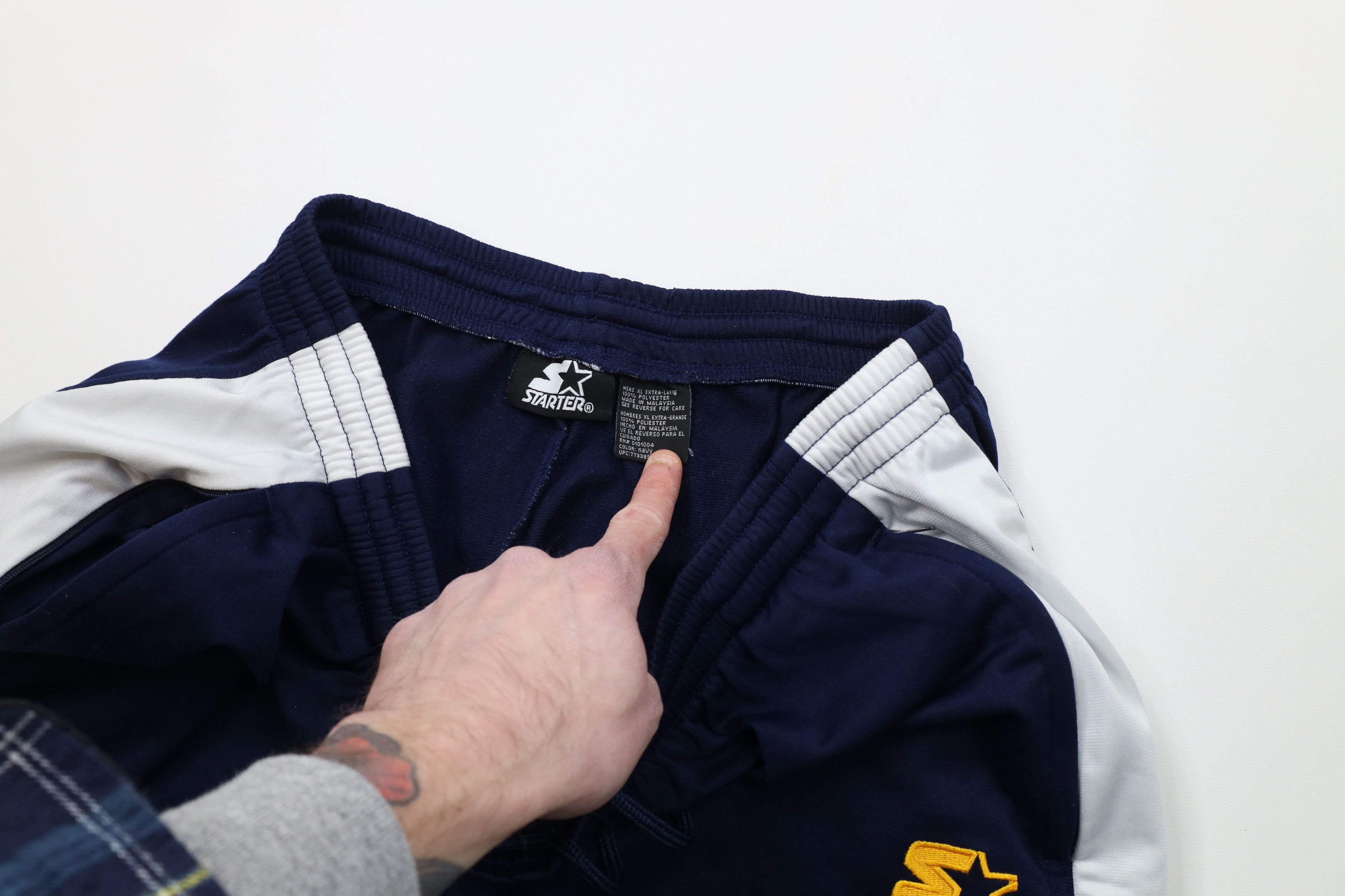 Starter Vintage 90s Starter Block Wide Leg Sweatpants Pants Blue Size US 38 / EU 54 - 9 Thumbnail
