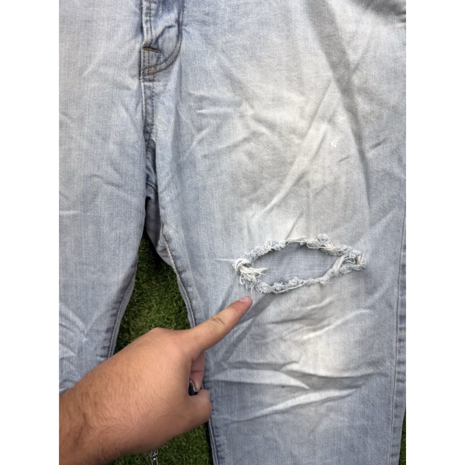 American Eagle Outfitters VINTAGE American Eagle Jeans Mens 36x30 Relaxed Straight Stretch Cotton Denim Blue Casual 2000s Men's Size US 36 / EU 52 - 6 Thumbnail
