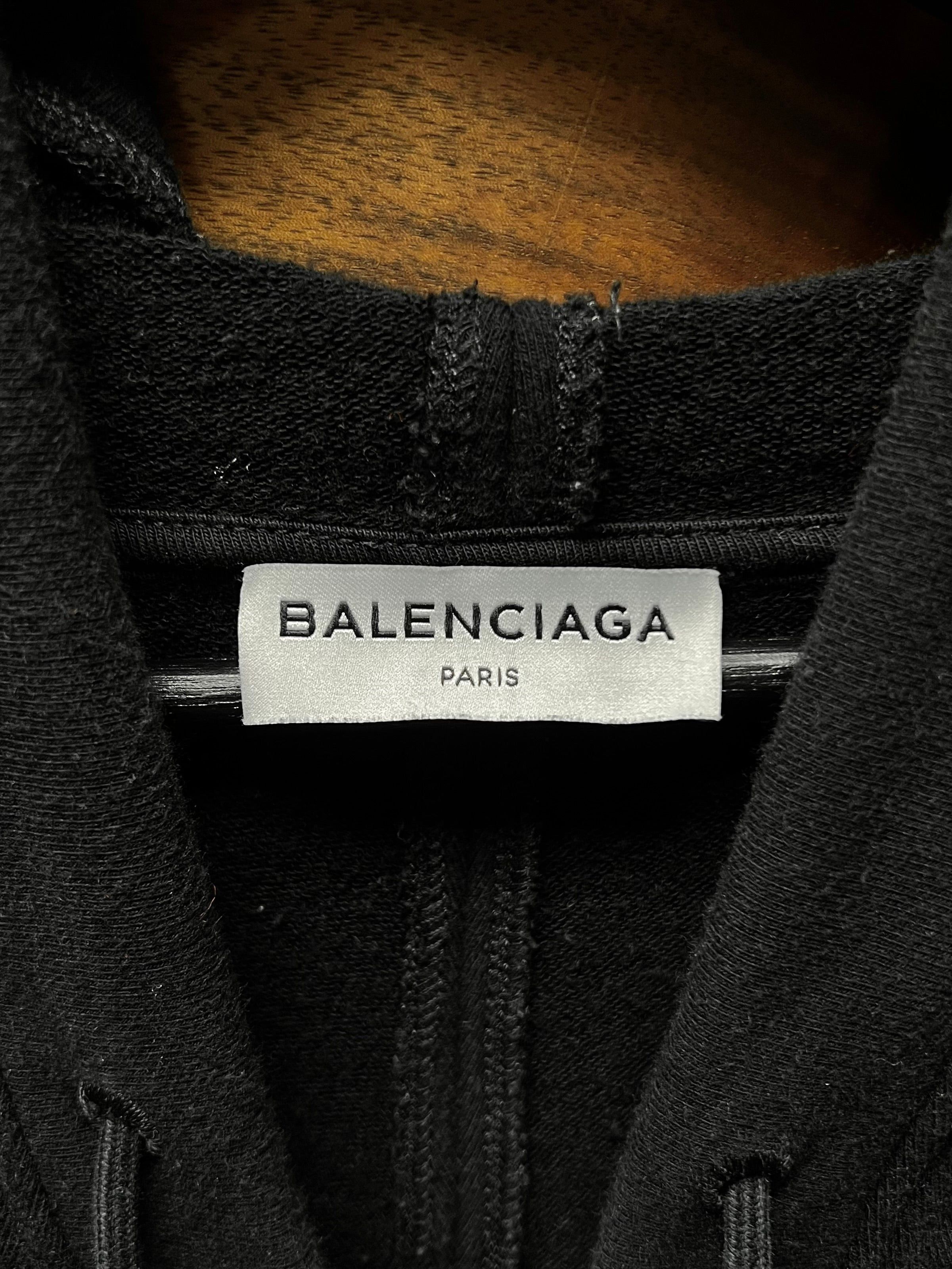 Balenciaga 2017 Balenciaga ‘Simple Logo’ Black Zip-Up Hoodie Size US S / EU 44-46 / 1 - 4 Thumbnail