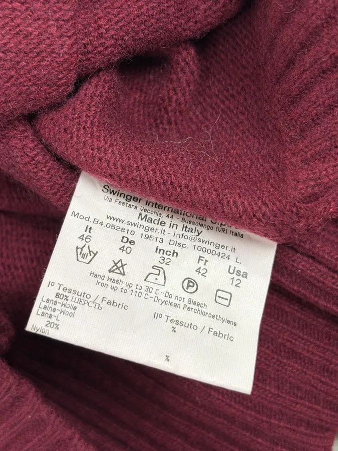 Vivienne Westwood Vivienne Westwood Bordeaux Wool Cropped Sweater Size S / US 4 / IT 40 - 8 Thumbnail