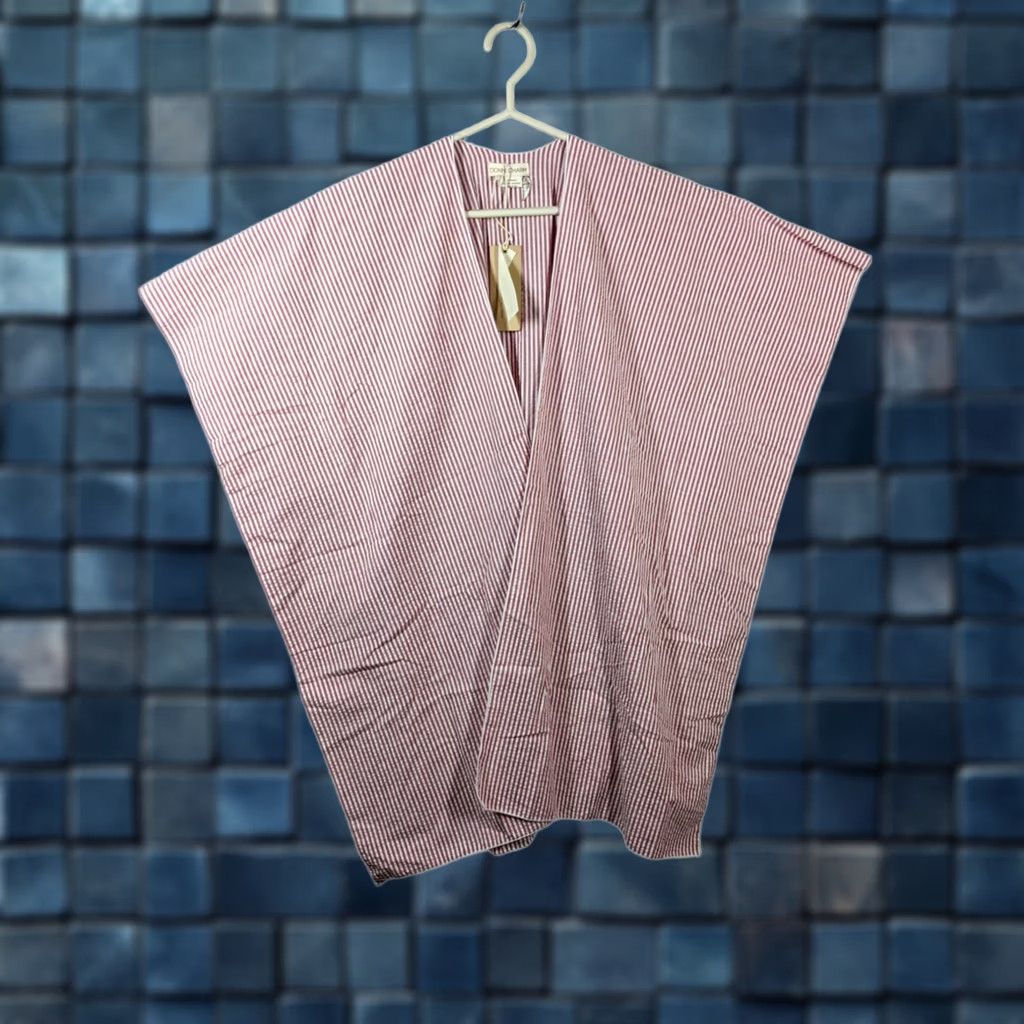 Cotton On Donni Charm Cotton One Size PONCHO Open front Red White Striped Cape Blouse Womens Shirt Casual Vintage: No Size ONE SIZE - 1 Thumbnail