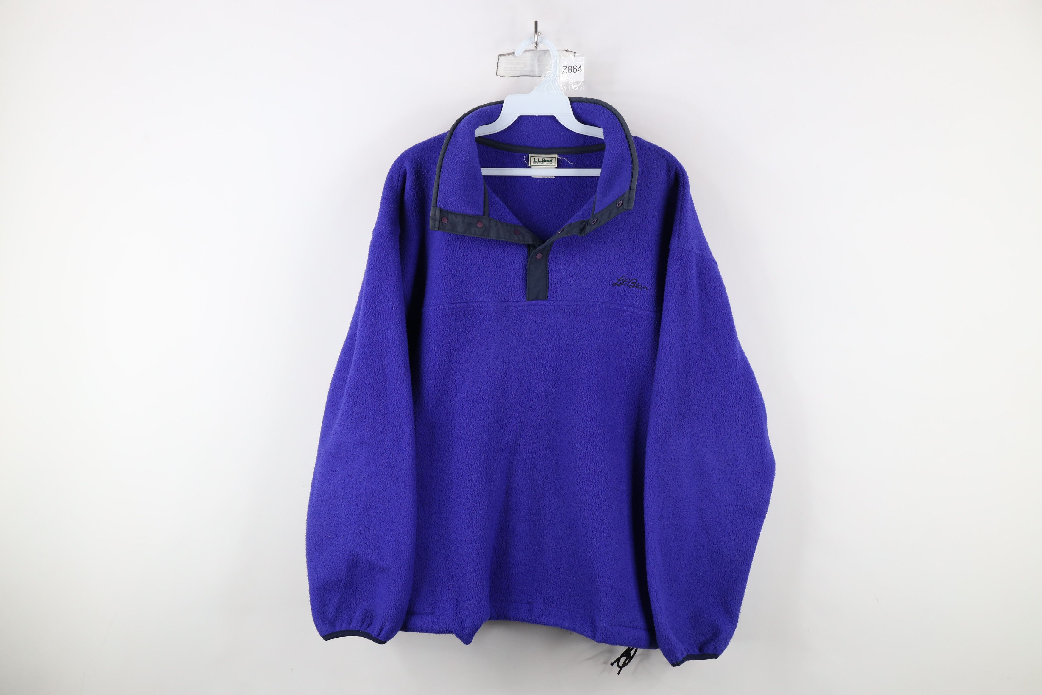 L.L. Bean × Vintage Vintage 90s LL Bean Snap Button Fleece Pullover Sweater USA Size L / US 10 / IT 46 - 1 Thumbnail