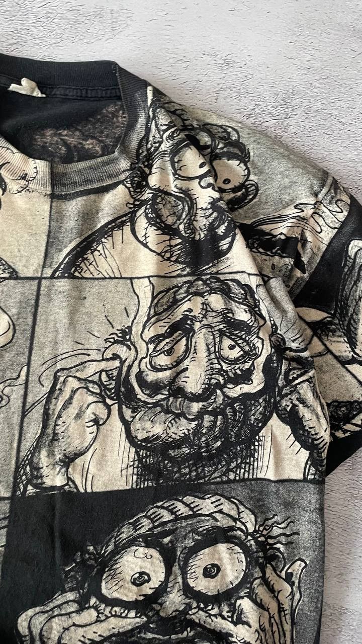 Vintage Rare vintage 90’s Robert Crumb stoned again art AOP t shirt Size US XL / EU 56 / 4 - 7 Thumbnail