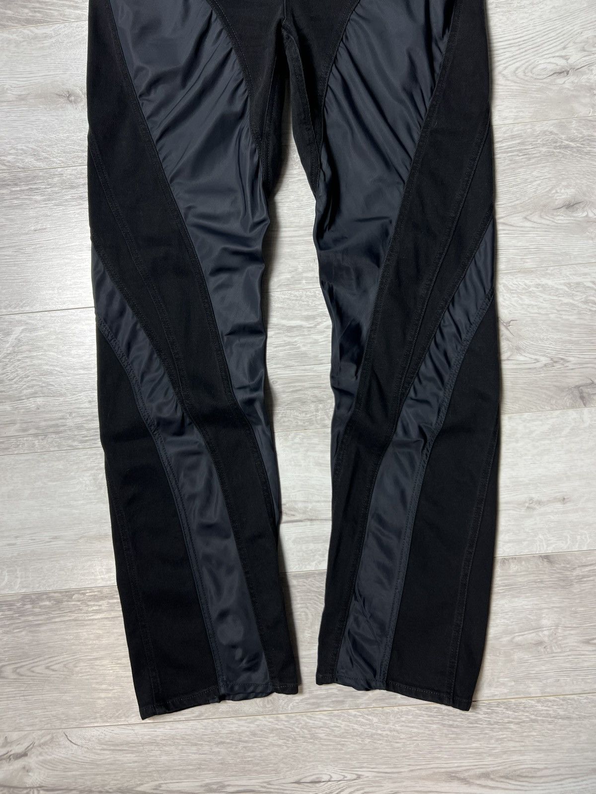 Mugler Thierry Mugler x H&M Spiral Panel Jeans Black Denim Pants HM Size US 36 / EU 52 - 3 Thumbnail