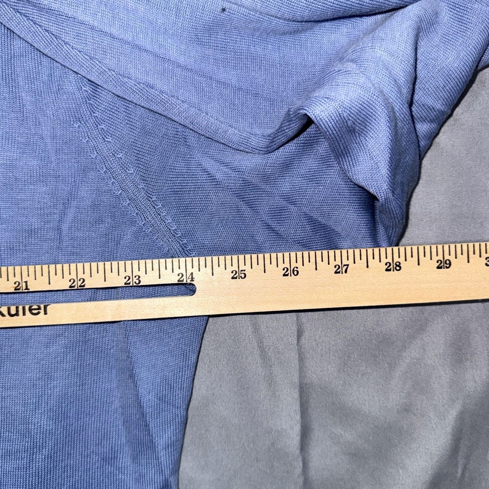Peter Millar Peter Millar Sweater V-Neck XL Light Blue 100% Cotton Men Long Sleeve Knit Pullover Regular Fit Size US XL / EU 56 / 4 - 7 Thumbnail