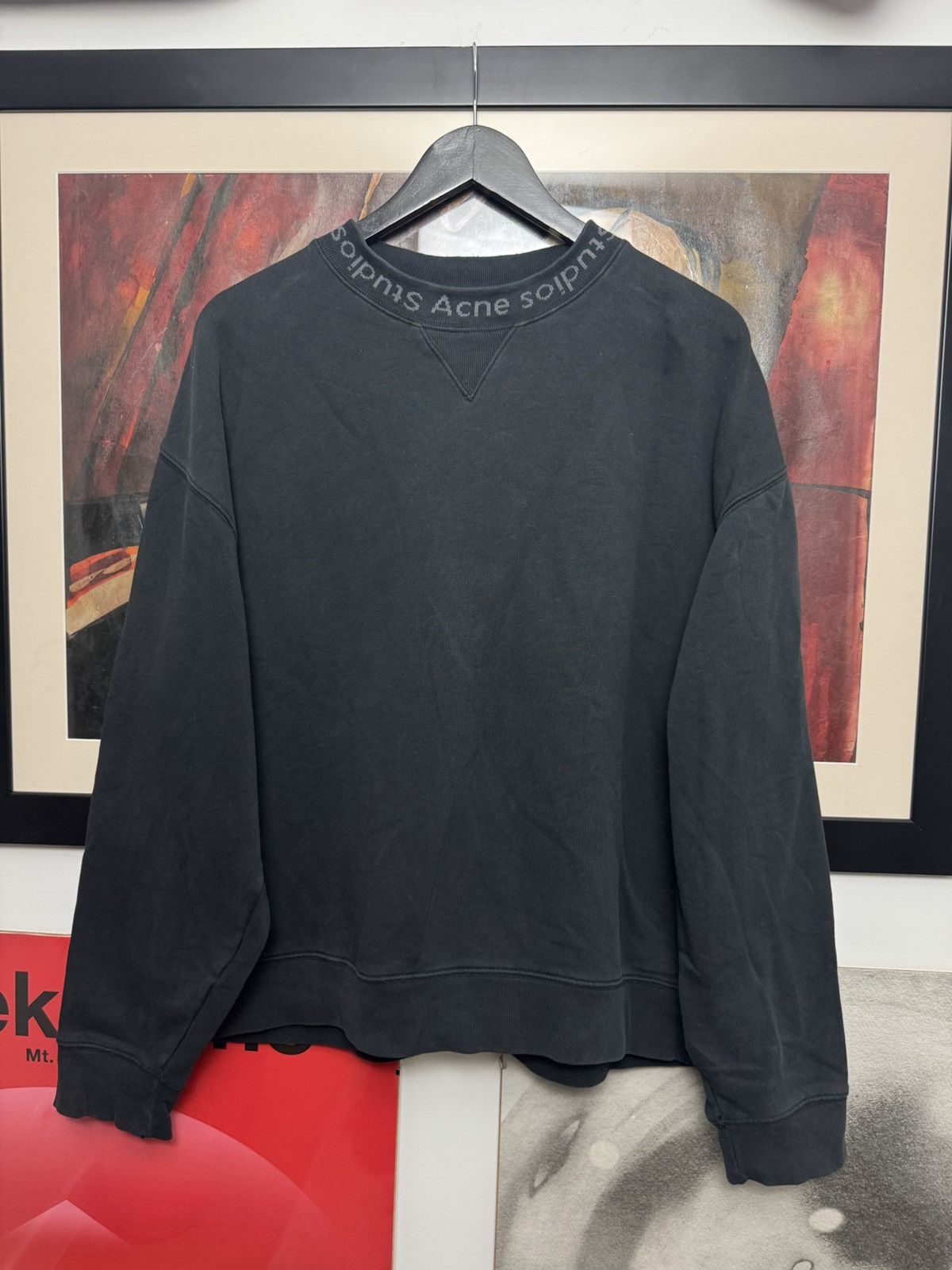 Acne Studios Acne Studios Flogho Crewneck Oversize Boxy Fit Designer Size US S / EU 44-46 / 1 - 1 Thumbnail