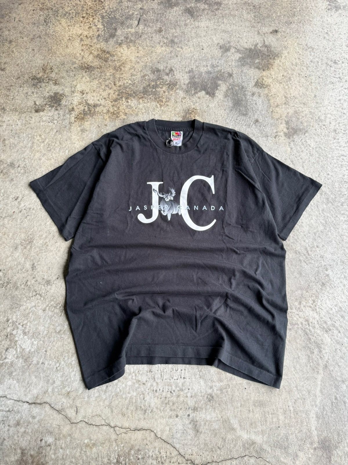 Fruit Of The Loom × Vintage Crazy Y2K Vintage Heavy JC Fruit Of The Loom Graphic Tee Size US XL / EU 56 / 4 - 1 Thumbnail