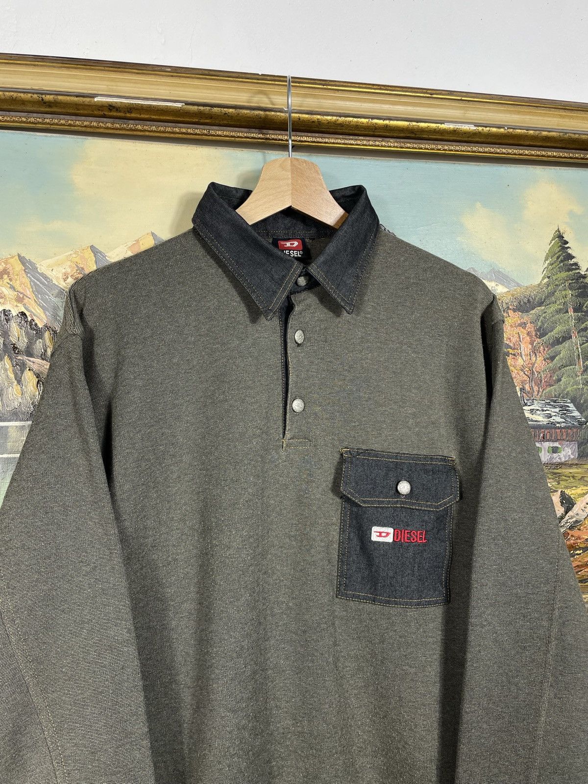 Diesel × Vintage Diesel Vintage Y2k Sweater Jumper Sweatshirt Baggy Oversize Size US L / EU 52-54 / 3 - 4 Thumbnail