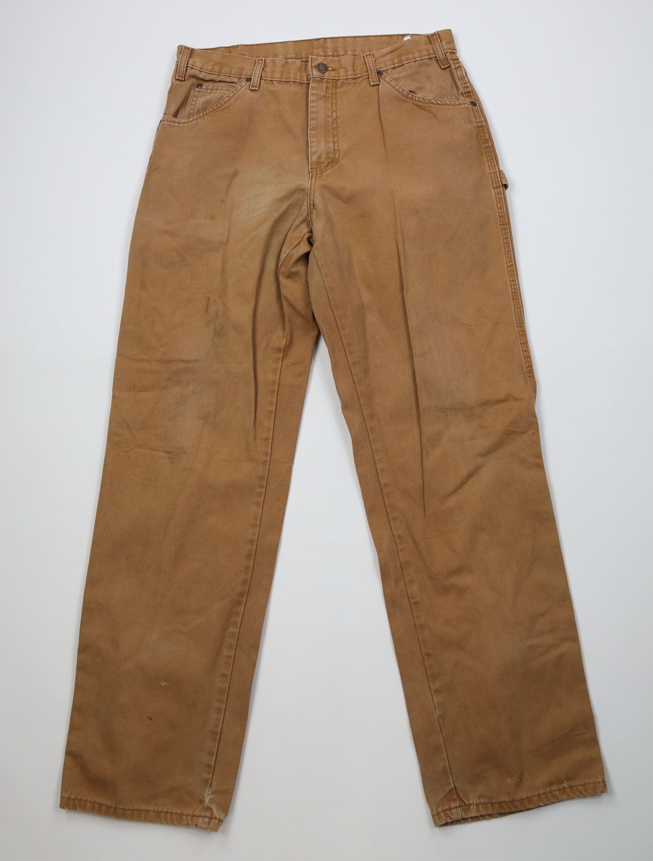 Dickies Vintage Y2K Dickies Wide Leg Dungaree Pants Duck Brown Size US 34 / EU 50 - 1 Thumbnail