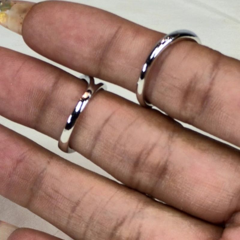 Other 2Pack Silver Tone Statement Adjustable Fashion Ring Set Size ONE SIZE - 4 Thumbnail
