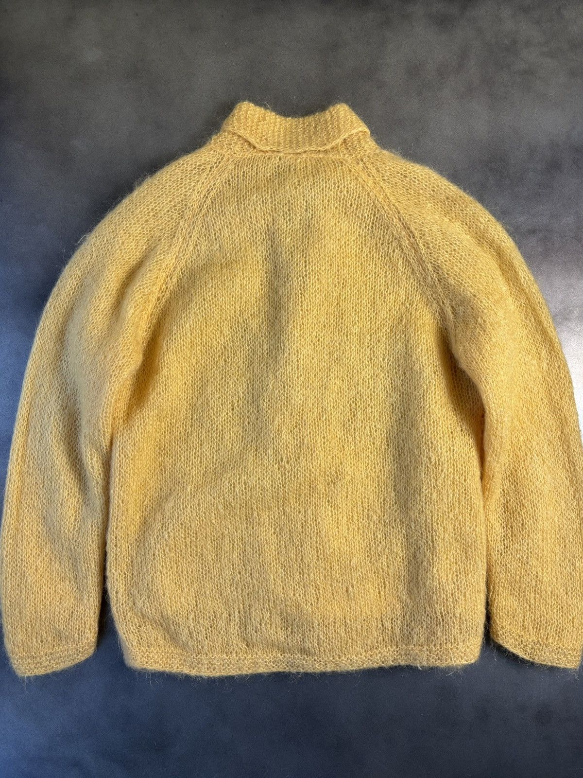 Vintage Vintage Mohair Blazer Loose Knit Angora Shag Fringe Coat 70s Size M / US 6-8 / IT 42-44 - 7 Thumbnail