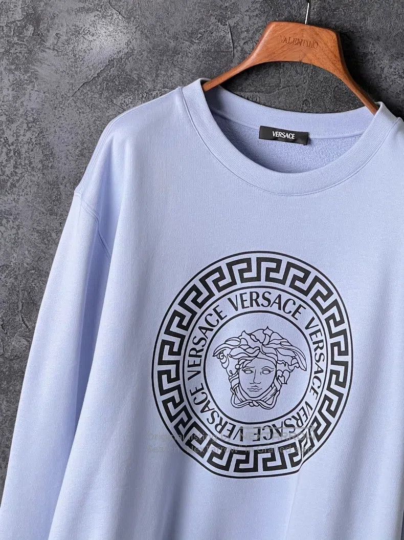 Versace Versace Light blue multi-element print cotton sweatshirt Size US S / EU 44-46 / 1 - 5 Thumbnail