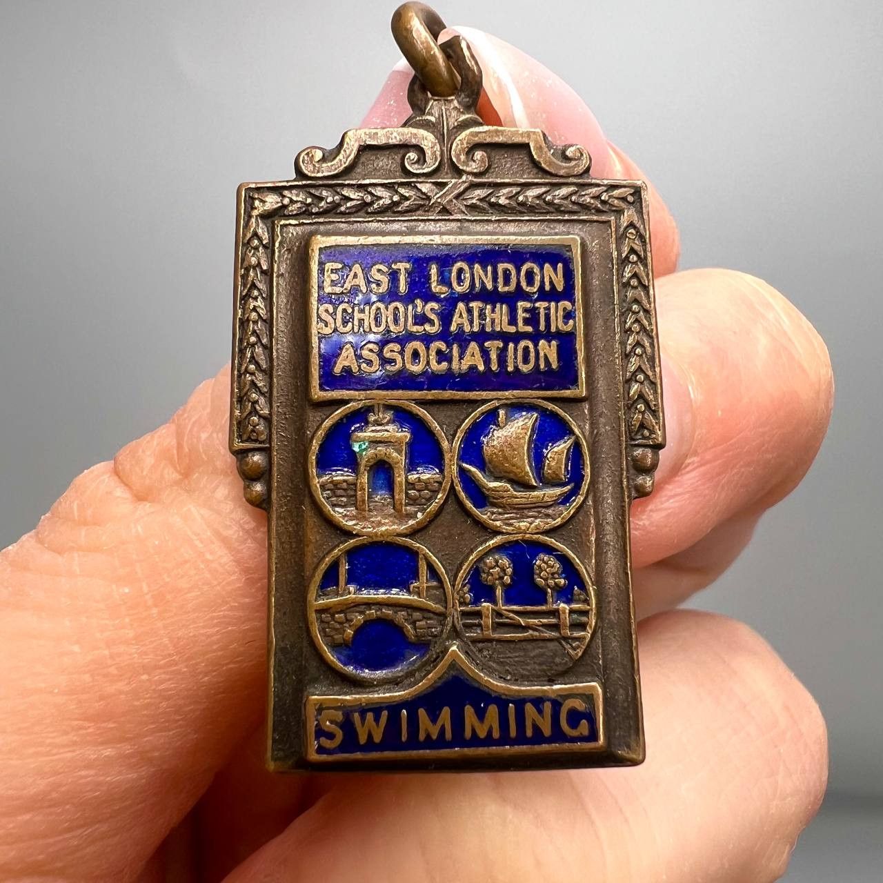 Vintage 1935 London Schools Athletics Association Swimming Medal Size ONE SIZE - 1 Thumbnail
