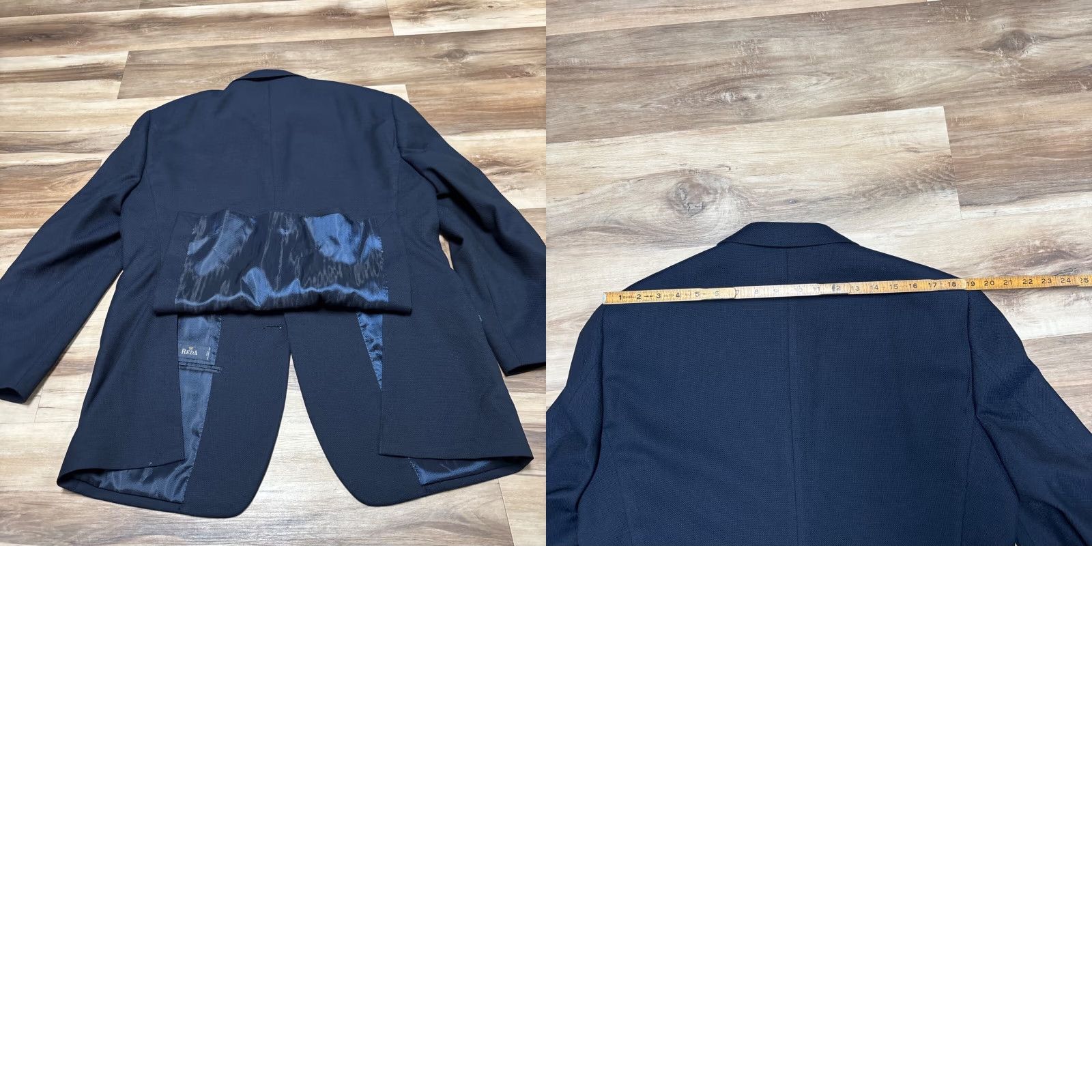Joseph Abboud Joseph Abboud Blazer Mens 42R Navy Blue Knit Wool 2 Button Sport Coat Size 42R - 9 Thumbnail