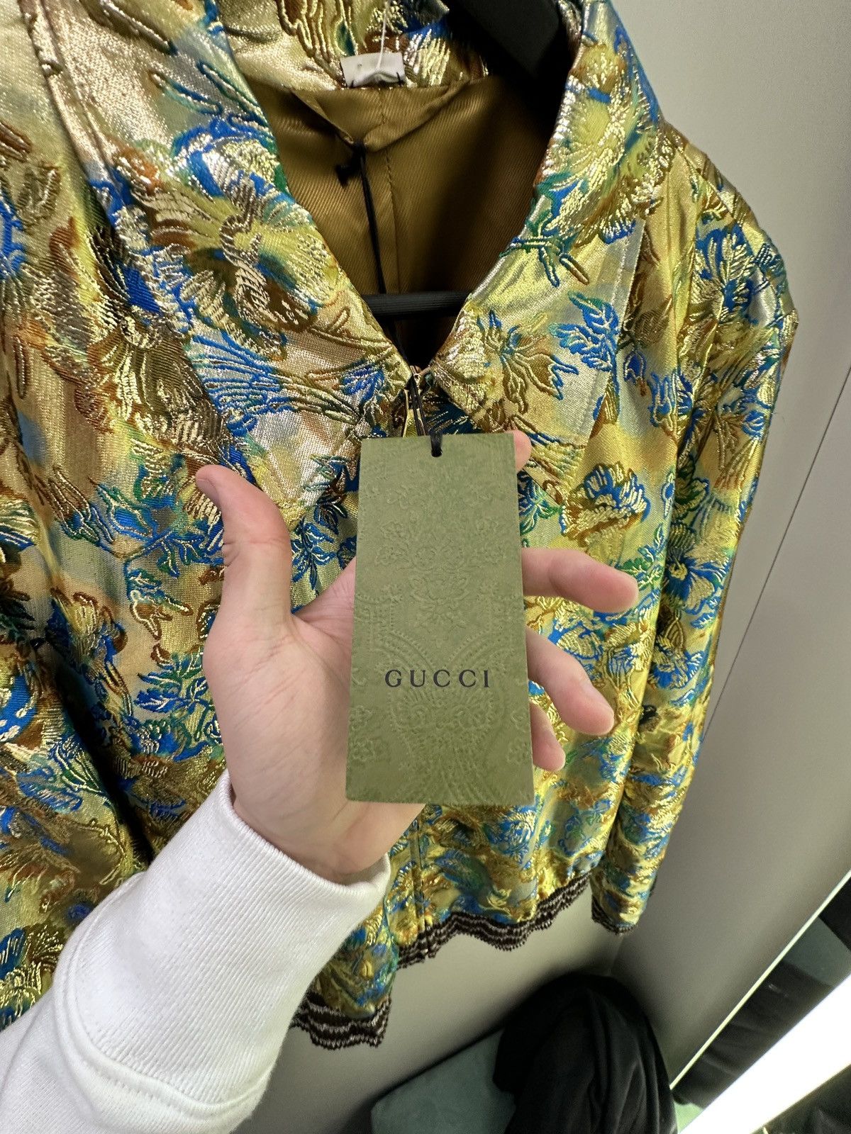 Gucci Gucci Embroidered Love Parade Metallic Silk Bomber Jacket Size US M / EU 48-50 / 2 - 5 Thumbnail