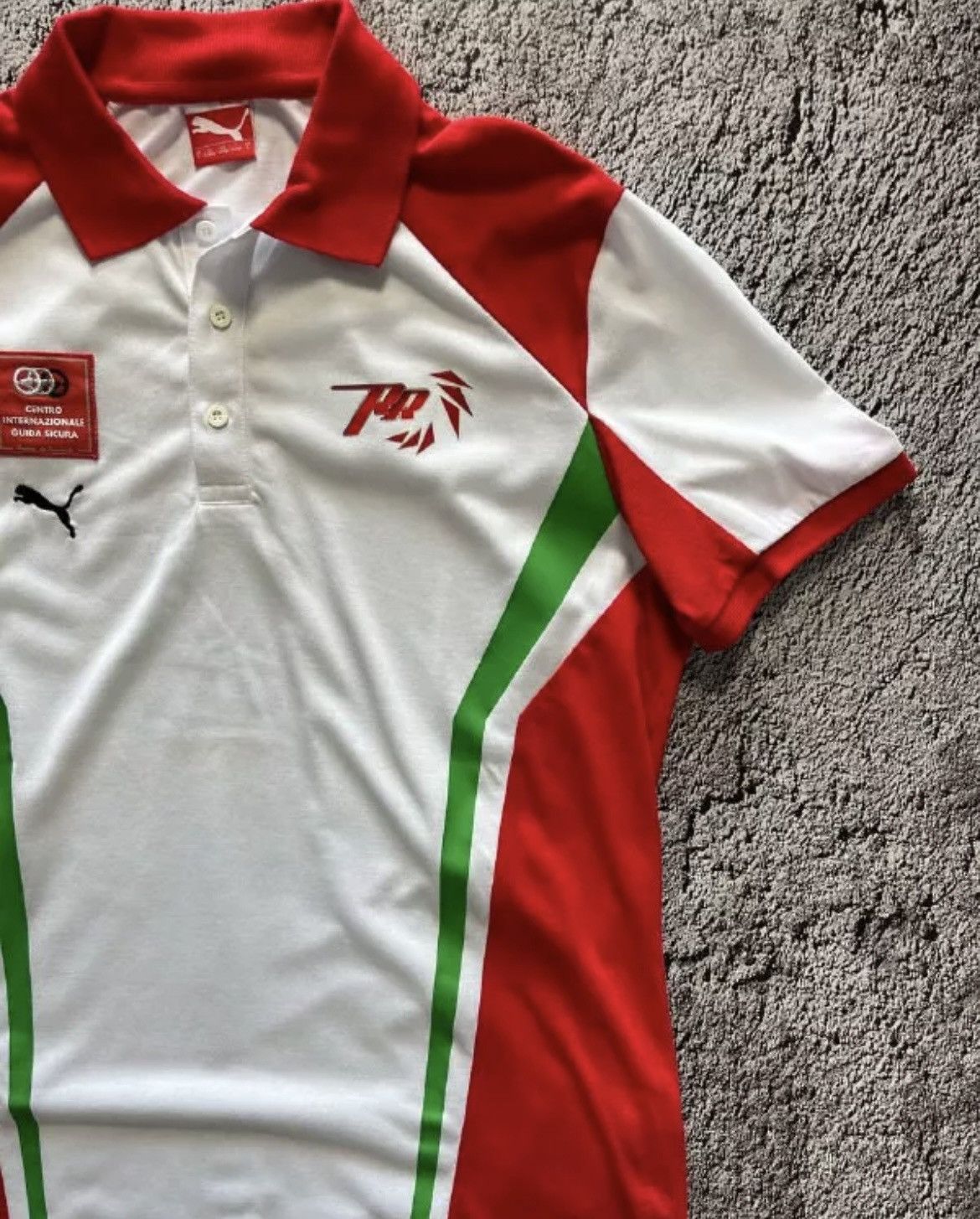 Puma × Vintage Puma Polo Shirt Centro Internazionale Guida Sicura PR Rare Size US L / EU 52-54 / 3 - 4 Thumbnail