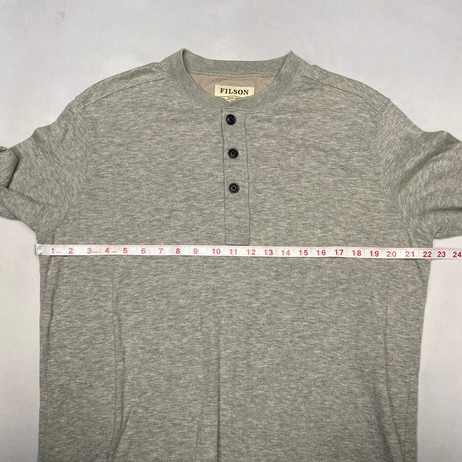 Filson Filson Double Layer Henley Heather Gray Shirt Men's Large Size US L / EU 52-54 / 3 - 4 Thumbnail