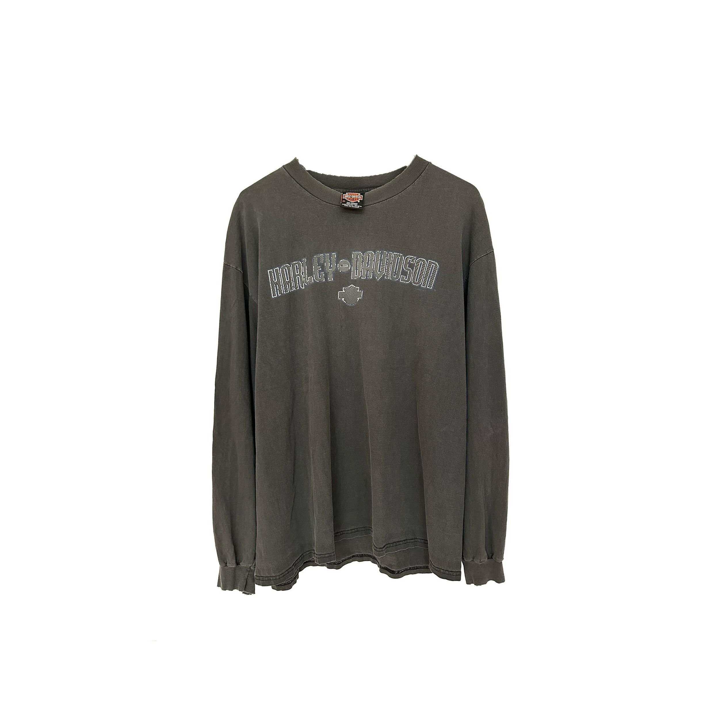 Vintage VINTAGE HARLEY DAVIDSON THRASHED FADED LONG SLEEVE Size US XL / EU 56 / 4 - 1 Thumbnail