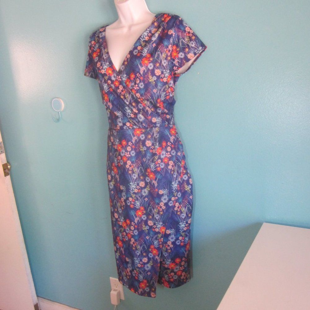 Ellen Tracy Lindy Bop Womens Size 12 "Purple Blooming" Dress Size L / US 10 / IT 46 - 12 Thumbnail