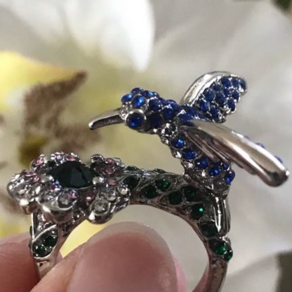 Other Silver Hummingbird Ring, Stamped .925, 4-D Ring, Women's Sta Size ONE SIZE - 4 Thumbnail