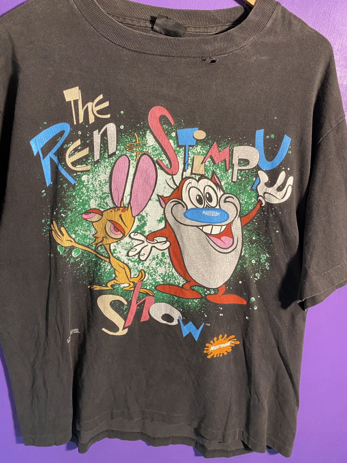 Other Vintage 1991 Ren N Stimpy show faded t-shirt Size US XL / EU 56 / 4 - 3 Thumbnail