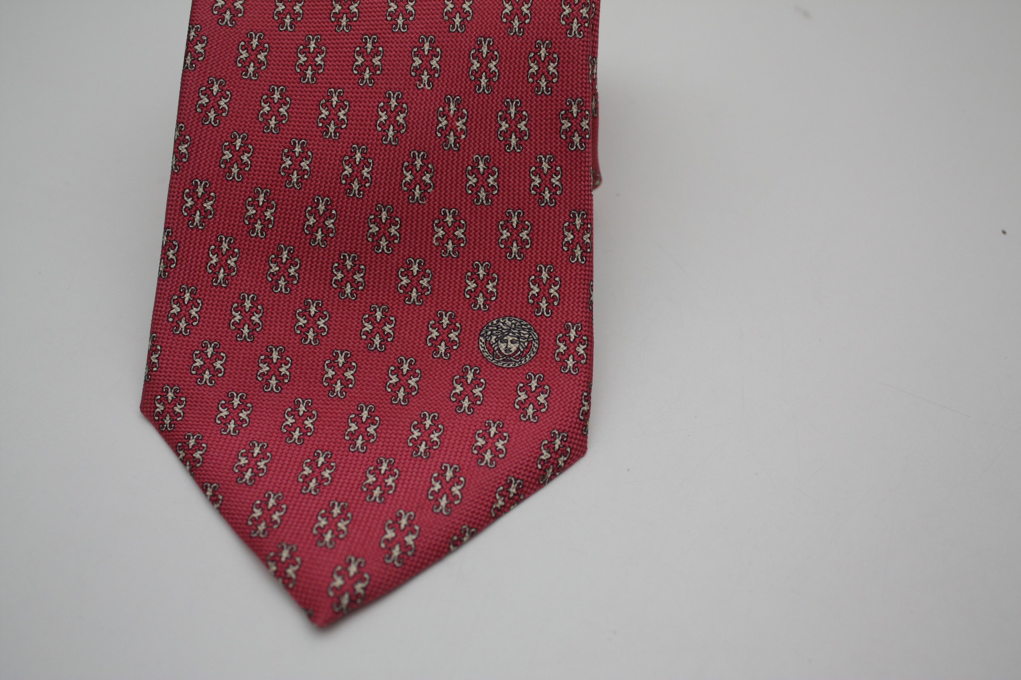 Versace Gianni Versace Pink Silk Tie Made In Italy Size ONE SIZE - 5 Thumbnail