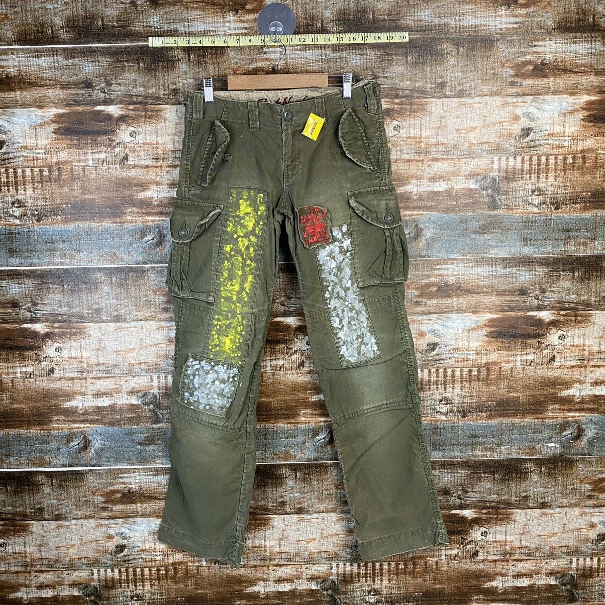 Japanese Brand DL Back Number Green Cargo Multipocket Pants #C1204 Size US 28 / EU 44 - 1 Thumbnail