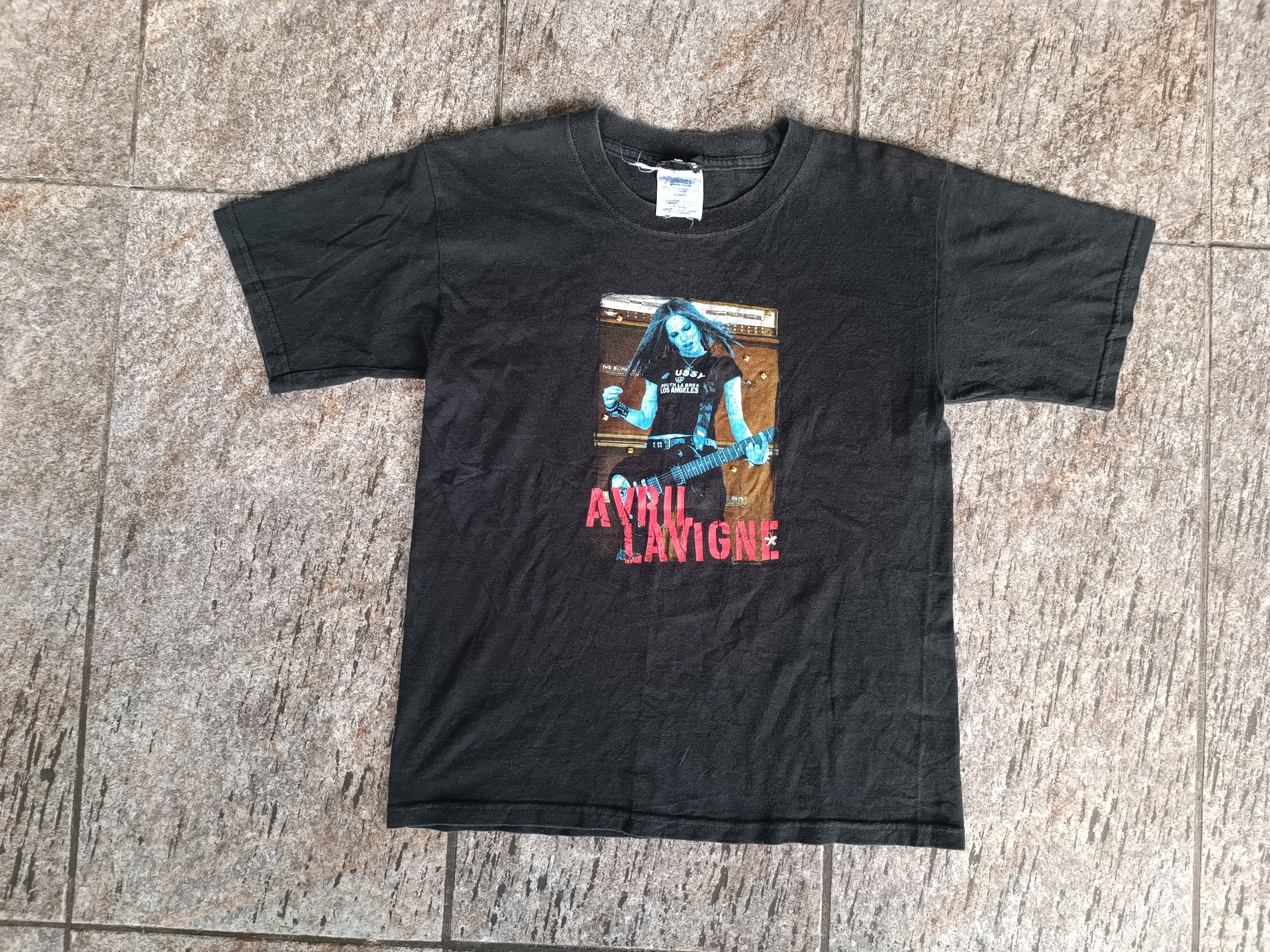 image of Band Tees x Stussy Vintage T Shirt Avril Lavigne 2003 in Black, Men's (Size Small)