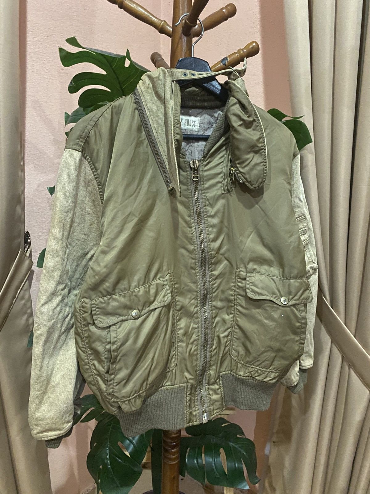 Pink House Vintage Pink House Military Bomber Jacket - Olive Green Size US M / EU 48-50 / 2 - 5 Thumbnail