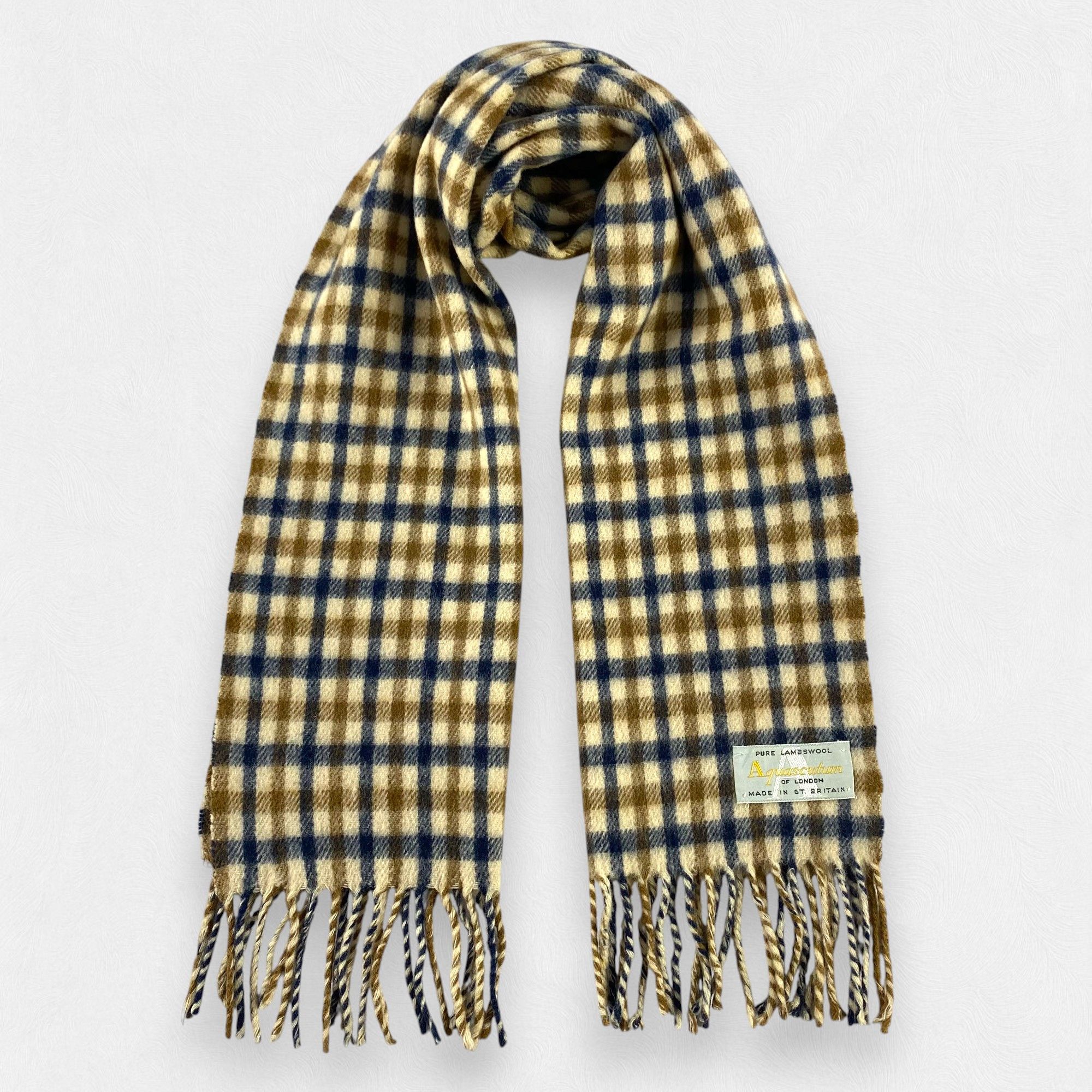 Aquascutum Vintage Aquascutum Scarf Neck Wrap Wool Muffler Size ONE SIZE - 1 Thumbnail