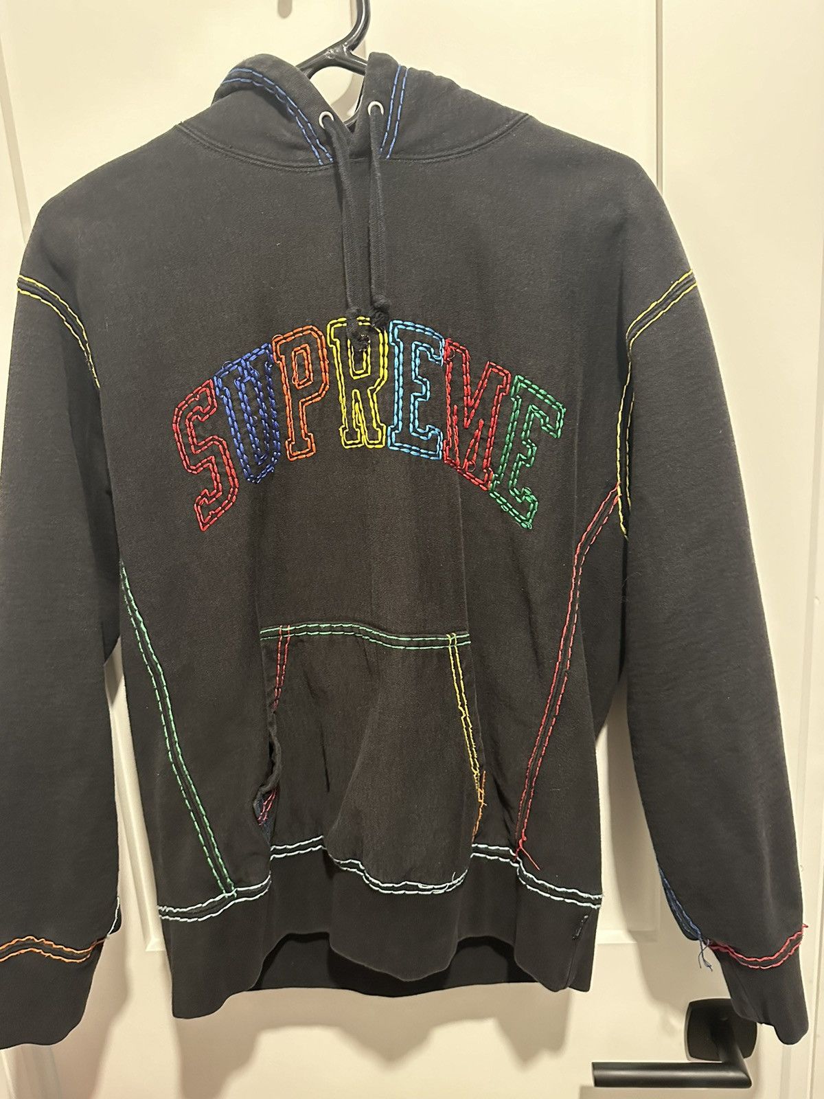 Big Stitch Supreme Hoodie Fw20 Supreme FW20 Big Stitch Black Hoodie S