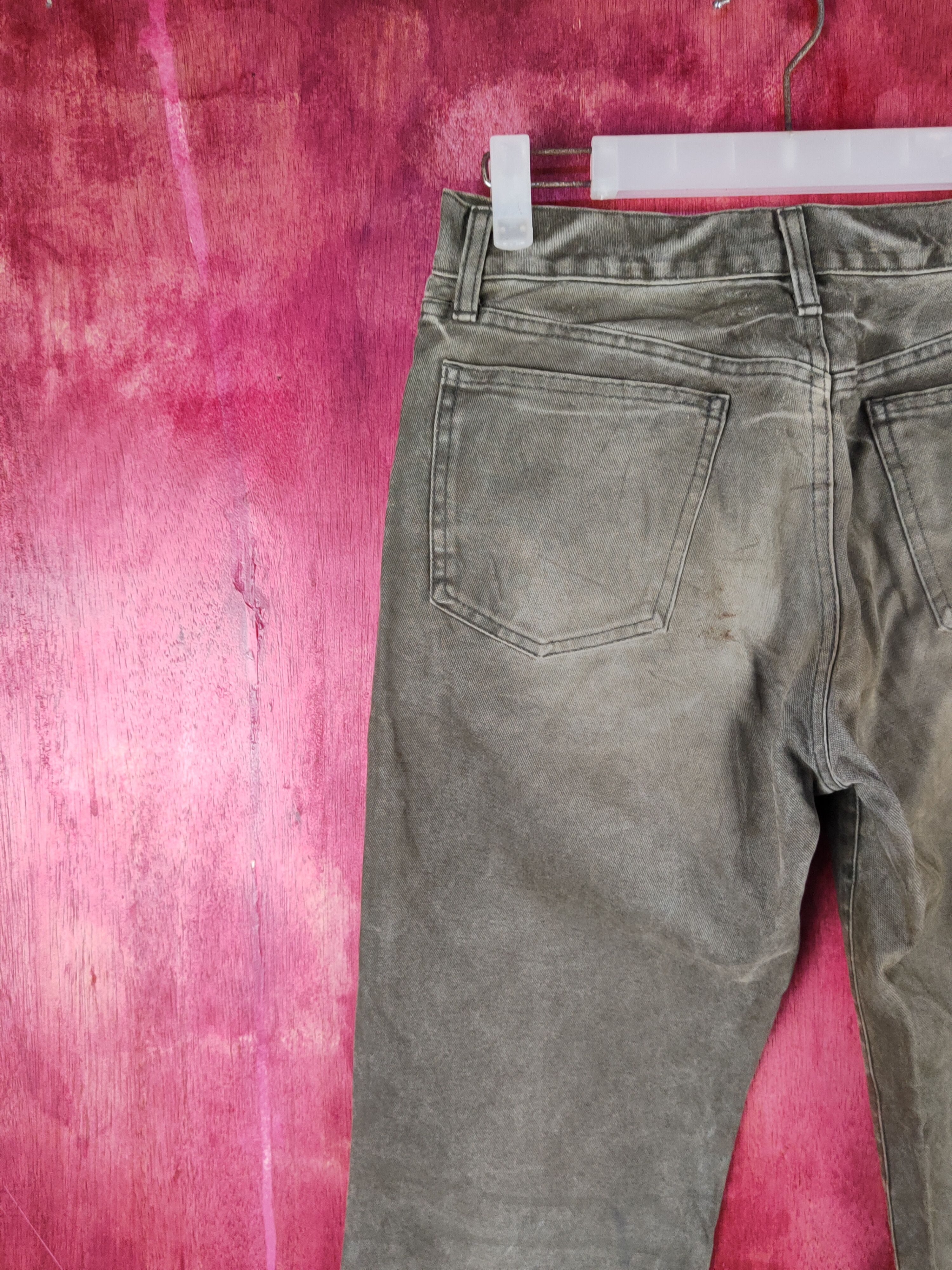 Japanese Brand Blue Way Olive faded cargo denim Jeans #S1571 Size US 28 / EU 44 - 8 Thumbnail