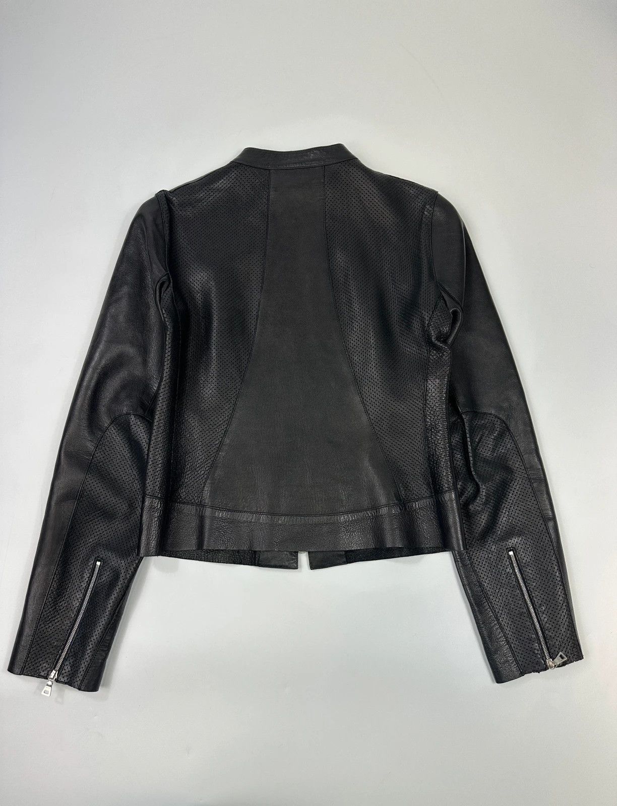 Prada Prada Milano FW1999 Black Perforated Leather Jacket Size S / US 4 / IT 40 - 7 Thumbnail
