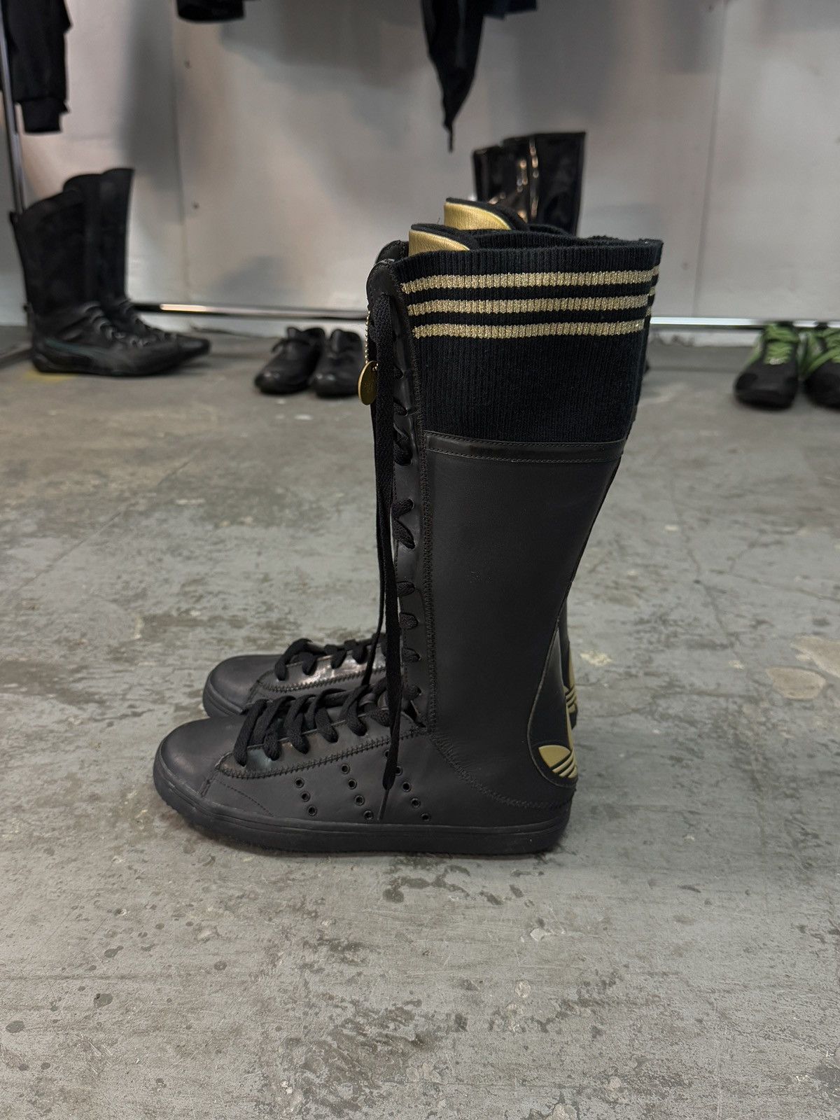 Adidas Adidas Missy Elliot “Respect Me” Black/Golden Boxer Boots Size US 6.5 / IT 36.5 - 3 Thumbnail