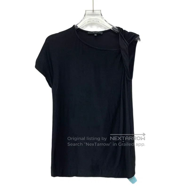 Gucci Gucci Black knotted casual round-neck short-sleeved T-shir Size M / US 6-8 / IT 42-44 - 1 Thumbnail