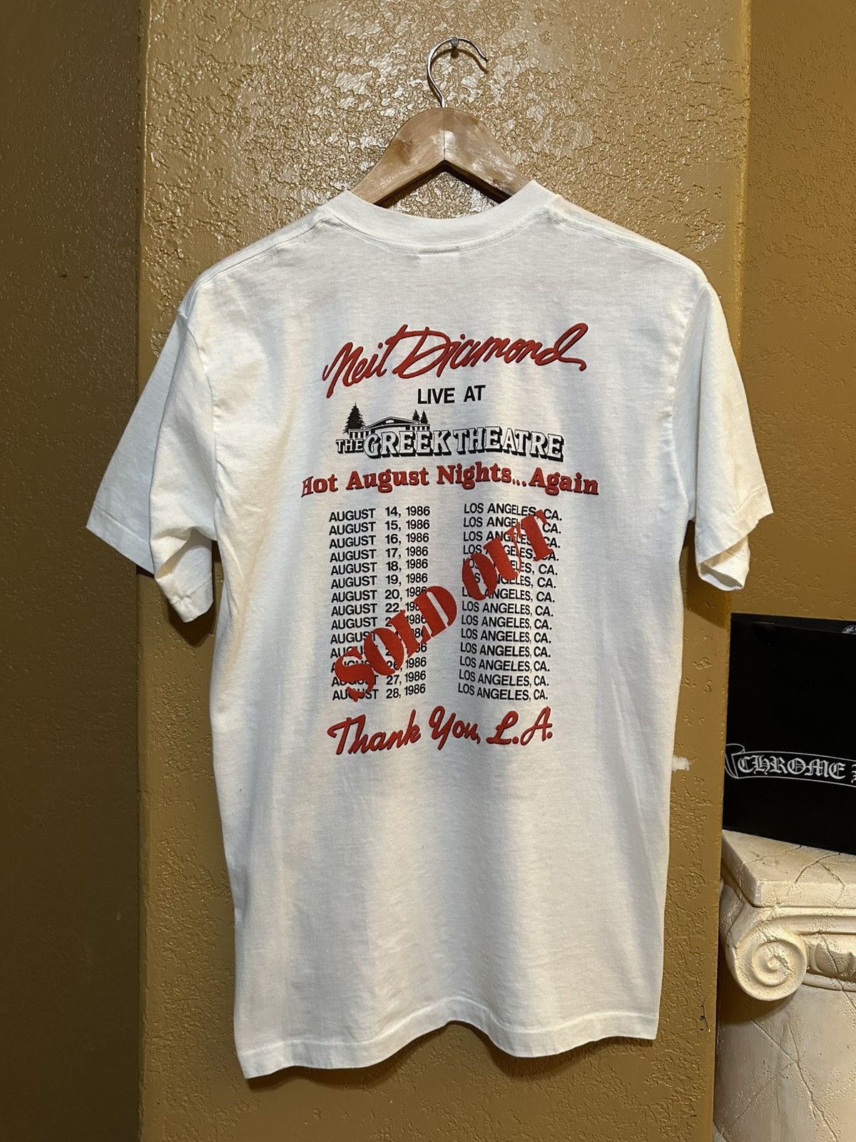 Vintage 1986 Neil Diamond The Greek Theatre LA tee shirt Size US XL / EU 56 / 4 - 2 Thumbnail